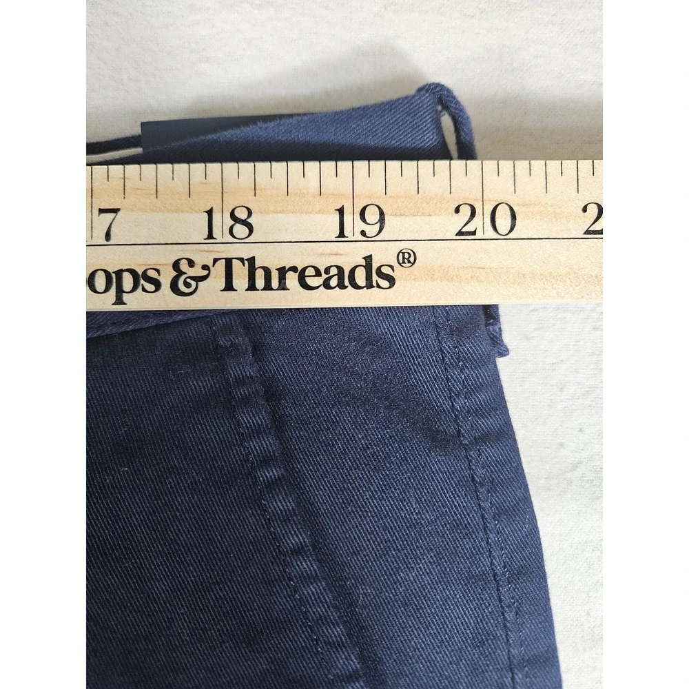 J.Crew Flex Straight Chino Pants Mens 38x32 Navy Blue Stretch Twill H3186 NEW